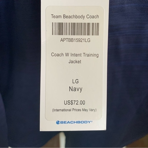 🆕 Beachbody Coach Intent Training Full Zip Hoodie Sweatshirt Jacket Size Large - Picture 5 of 7